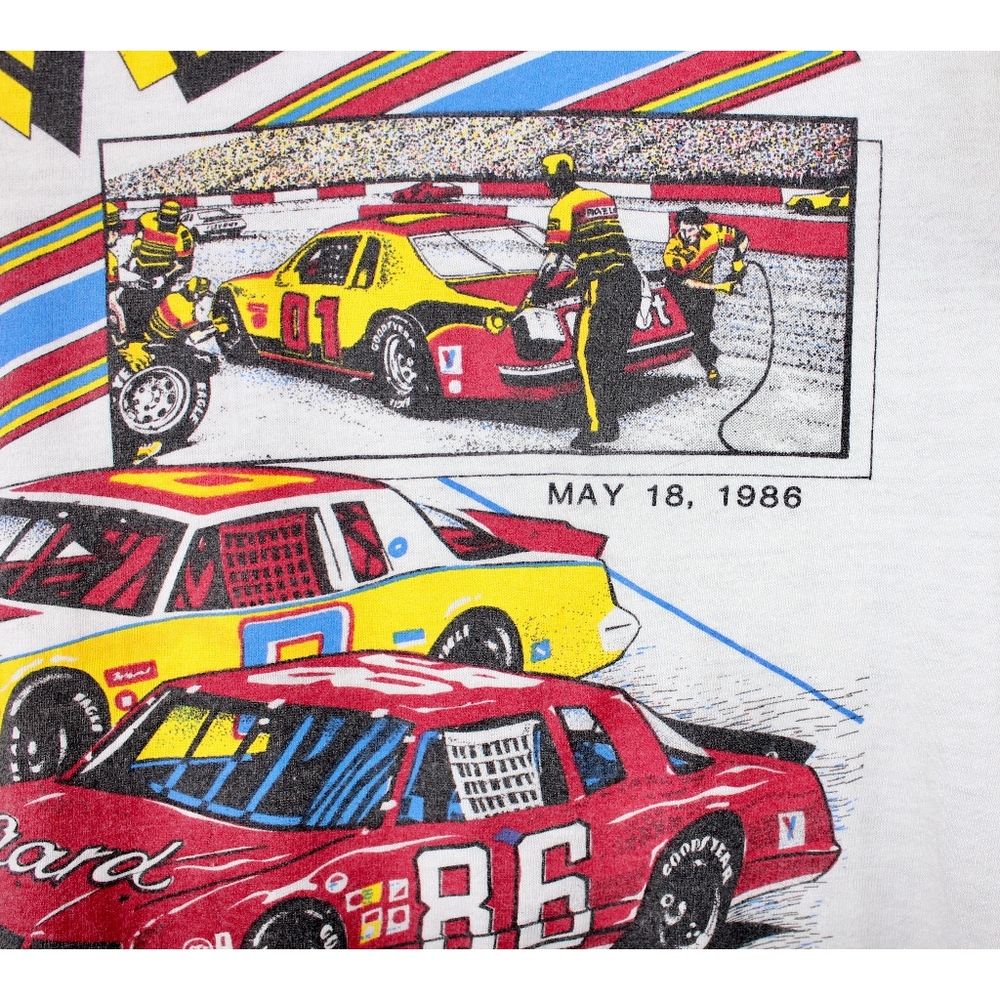RARE Vintage 1986 Dover Racing Ringer T-Shirt - Picture 4 of 5